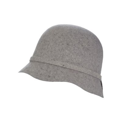 Camel pure wool bow detailed cloche hat
